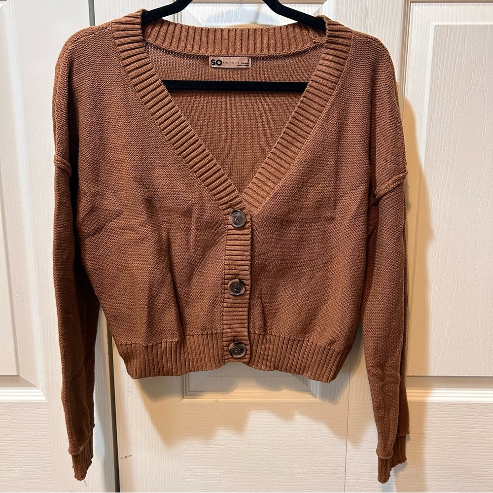 Brown Button Up Cardigan